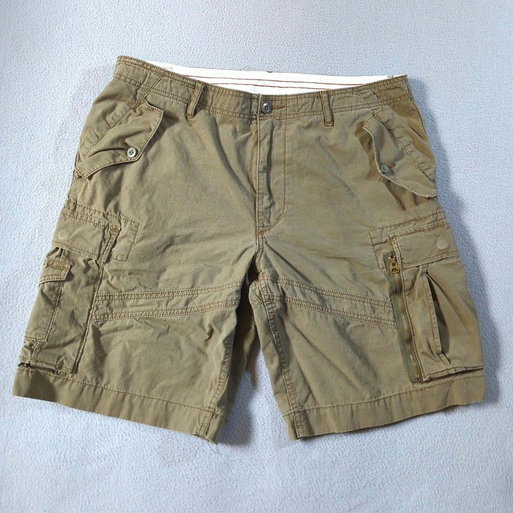 VTG Polo Ralph Lauren Cargo Shorts Mens 36 Khaki Surplus Fit Military RL-067 90s
